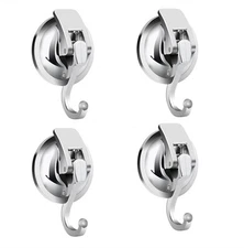 Heavy Duty Vacuum Suction Cup Hooks Set of 4 for Kitchen Bathroom