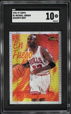 1996 Topps Michael Jordan Season’s Best En Fuego SP #1 SGC 10 Gem Mint