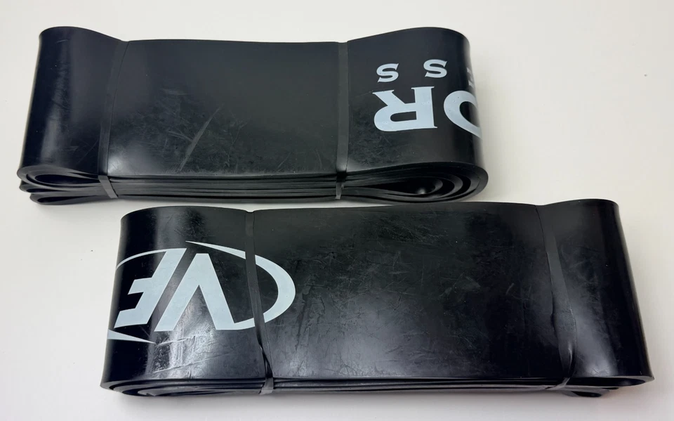 Set 2 New Valor Black 3 1/4 Heavy Duty 85-230 lb Resistance Band Lifting Fitness - Image 3 of 4