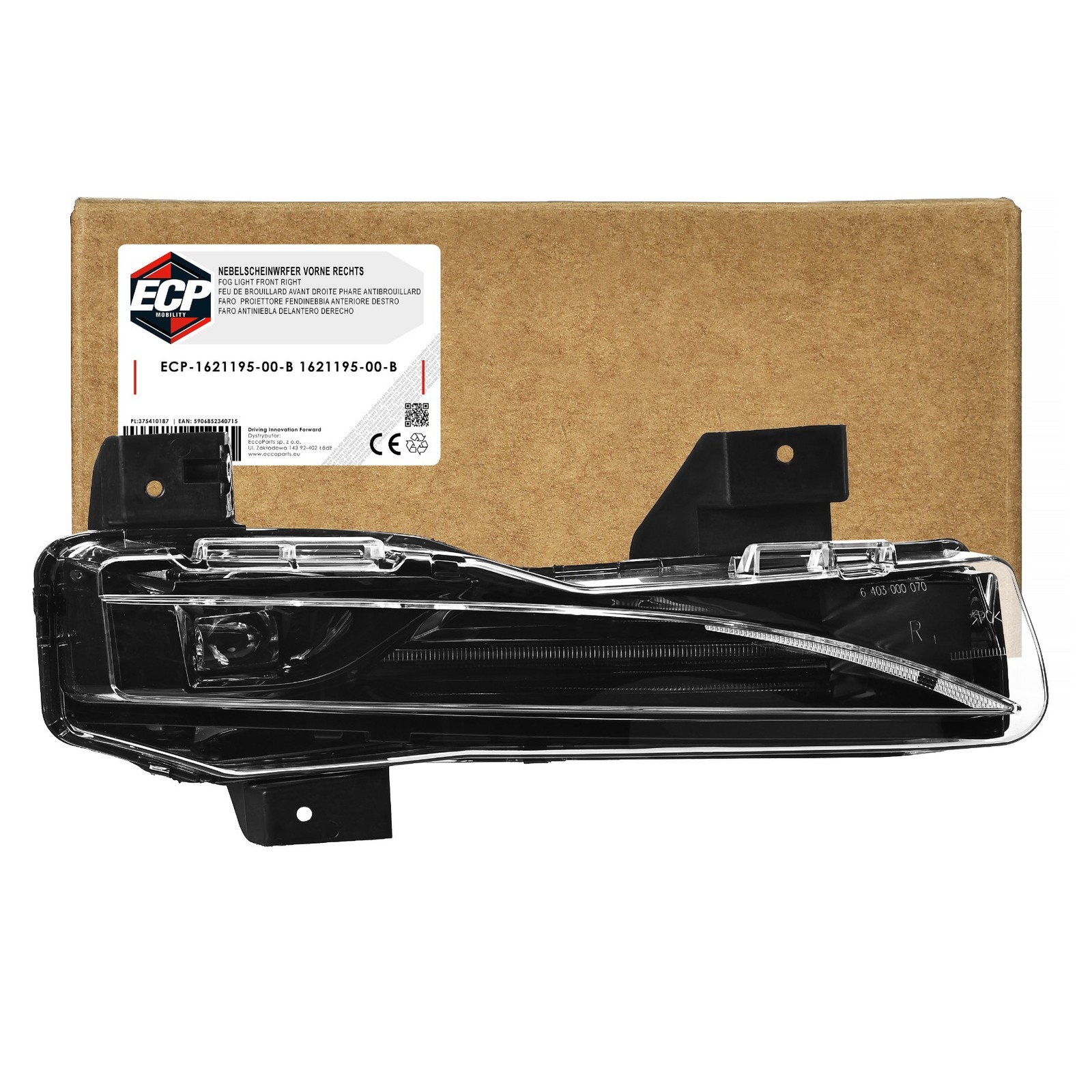 Phare antibrouillard avant droite 1621195-00-B Tesla Model X LED