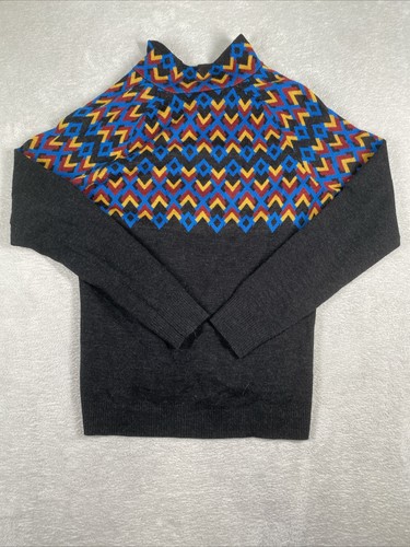Title Nine Merino Wool Quarter Zip Pullover Sweater Women's Large Aztec Southwes - Picture 8 of 8