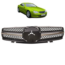 Sport Kühlergrill Schwarz Chrom passend für Mercedes Benz SL (R230) Vorfacelift