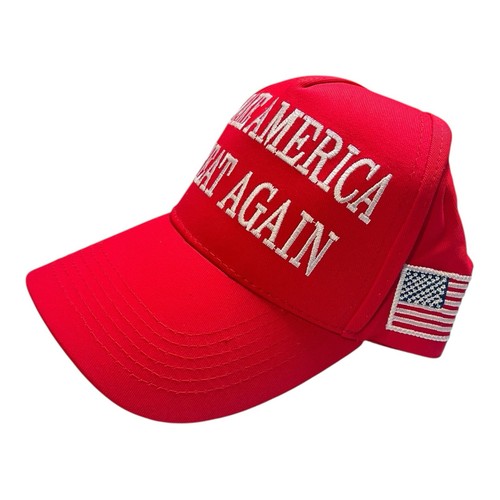 Trump MAGA 45 47 US Flag Cap Hat Red Embroidered Snapback - Picture 2 of 5