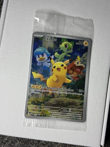 Pokemon TCG: Pikachu SVP027 Pokemon Scarlet & Violet Black Star Promo Sealed (3)