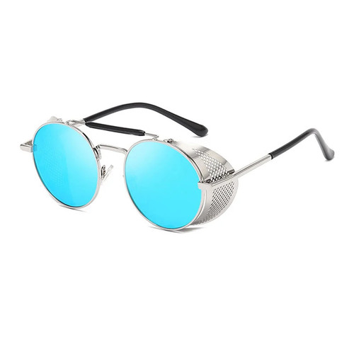 Neue Steampunk Retro Runde Metall Sonnenbrille Herren Damen Marke Designer Brille - Bild 22 von 32