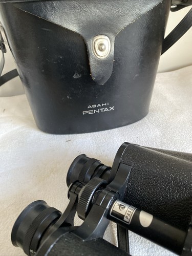 Pentax Asahi Binoculars 16x50 Field With Original Leather Case & 4 Lens Caps - Picture 3 of 8