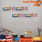 ﻿ 2PCS White Wall Mount 34 In Media Storage Rack CD DVD Organizer Stand Holder