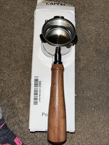 Portafiltro sin fondo Capfei 51 mm 3 orejas con mango de madera - Imagen 11 de 12