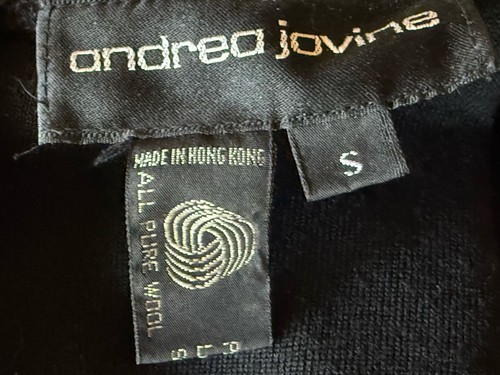 Andrea Jovine Catsuit Wolle schwarz Vintage Damen Gr. S Steigbügel - Bild 7 von 14