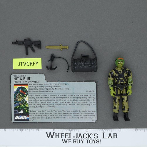 Hit & Run V1 100% Komplett G.I. Joe 1988 Hasbro Vintage Actionfigur