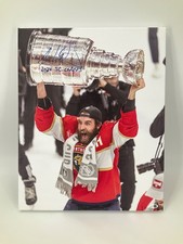 AARON EKBLAD FLORIDA PANTHERS CHAMPIONS AUTOGRAPHED 16X20 CANVAS JSA COA W/INSC