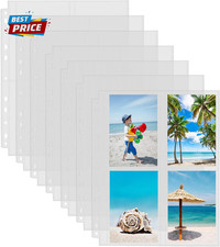30 Pack Photo Sleeves for 3 Ring Binder 240 Pictures , 3.5X5, Heavy Duty Plasti