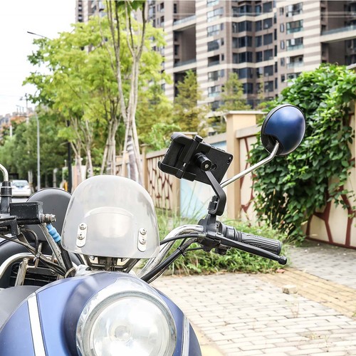 Aluminiowy uchwyt motocyklowy rower telefon komórkowy lusterko wsteczne uchwyt e-Bike smartfon skuter - Zdjęcie 6 z 8