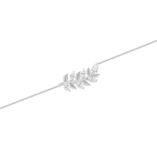Lab Grown Diamond Bracelet in 14K Solid Gold – April Birthstone # 1004 - Picture 19 of 22