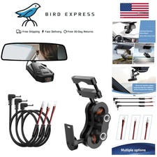 Radar Detector Mount Rearview Mirror Bracket with Power Cable for Cobra Models