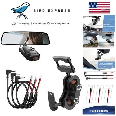 Radar Detector Mount Rearview Mirror Bracket with Power Cable for Cobra Models