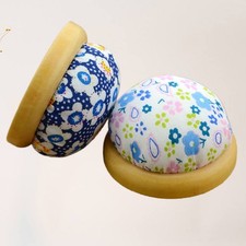 2PC Cotton Needle Cushion Flower Pattern Pincushion for DIY Sewing and Crafting