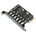 7-Port PCI-E to USB 3.0 Extension HUB PCI Express Expansion Adapter 5Gbps Card