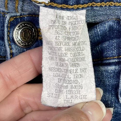 Soft Surroundings Jeans Womens Large (29) Tall Blue Straight High Rise Dark Wash - Picture 6 of 11