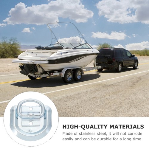 D-ring Tie down Anchors Floor Mounting Stainless Steel Rings Downs - Foto 8 di 12