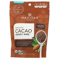Organics Cacao Sweet Nibs 4 Oz By Navitas Organics