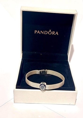 ORIGINAL PANDORA REFLEXIONS ARMBAND SILBER BLAU TROPFEN CLIP CHARM ALE SCHMUCK - Bild 2 von 12