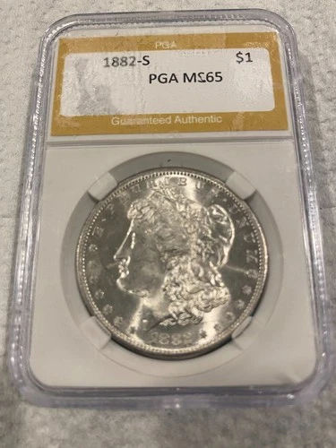 1882-S Morgan Silver Dollar MS65