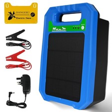 Solar Elektrozaun Ladegerät 5 km, 0,5J Energizer 24/7 Akku Solarpanel,