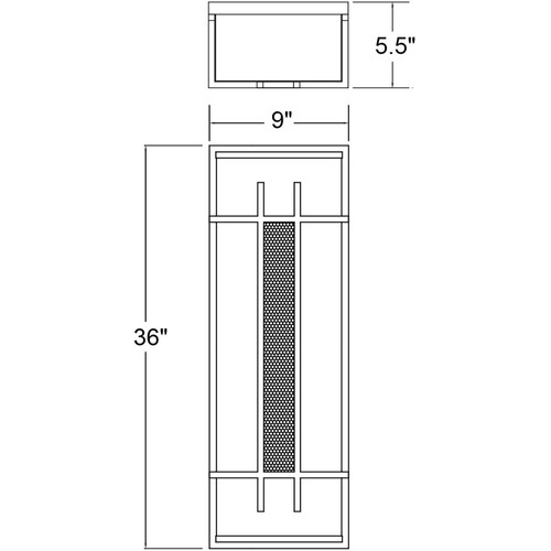 Access Lighting 20101LEDDMG-SAT/ACR Tuxedo Wall Sconce Satin - Picture 2 of 2