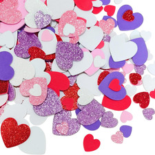240 Foam Heart Stickers - Self Adhesive Heart Shaped Decals for Crafts