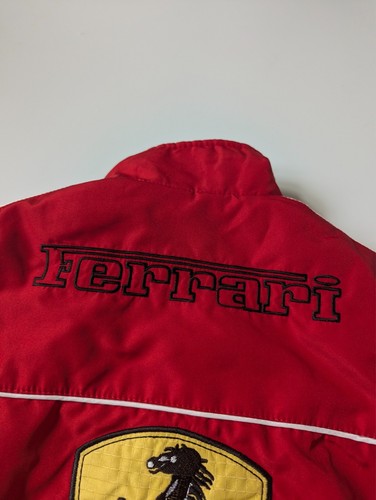 FERRARI Vodafone Shell Racing Kid Jacket Size 104 Red Vintage 90s - Picture 11 of 12