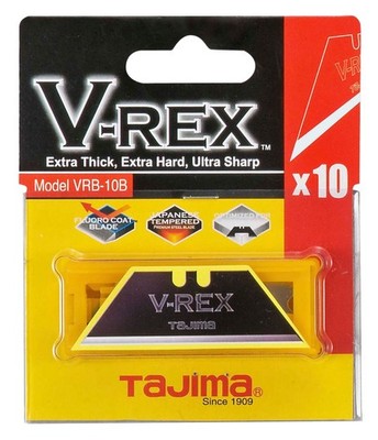 Tajima V-Rex Trapezklingen Spender mit 10 schwarzen Klingen Ersatzklingen Cutter