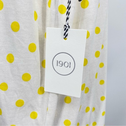 1901 NWT White and Yellow Polka Dot Tank Top Size XXL Casual Summer Lightweight - Bild 5 von 7