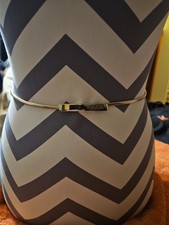 Vintage 1980s Spring Gold Tone Fashion Belt P33 25 Inch Stretch