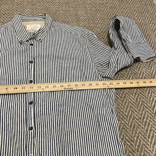 rag & bone Tailored Workwear Stripe Shirt Men XL Long Sleeve Casual Button Front - Picture 4 of 9