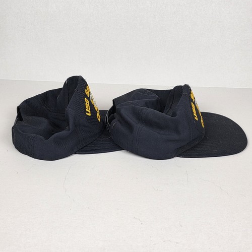 Vintage US Navy Mütze Herren blau Paar 2 USS Saratoga CV-60 Snapback Caps - Bild 8 von 11
