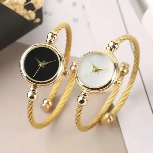 Reloj para mujer pequeño brazalete dorado pulsera relojes de lujo acero inoxidable damas - Imagen 15 de 28