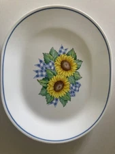 Vintage Corelle SUNSATIONS SUNFLOWER 12" Oval Platter