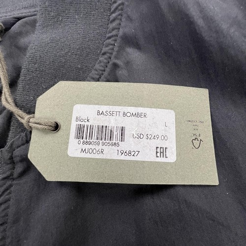 AllSaints Jacke Herren Large schwarz Bassett Bomber leicht Reißverschlusstaschen - Bild 3 von 15