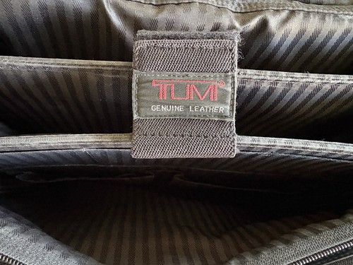 TUMI Black Napa Leather Backpack Laptop Case #9640D3 - Very Good Condition - Photo 8/10