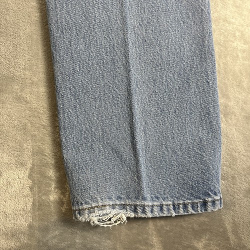 Jeans Vintage Wrangler Rustler Denim Blu 32X33 Abbigliamento da Lavoro Invecchiato Cowboy Rodeo - Foto 7 di 10