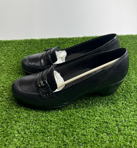 Clarks Bendables Slip On Shoes Womens 9M Black Leather Comfort Dress Loafers