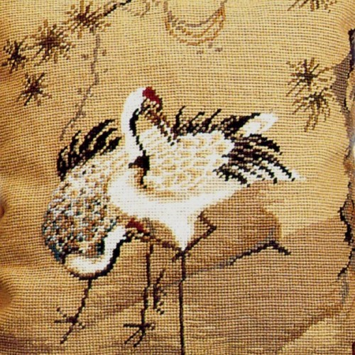 Handmade Wool Needlepoint Throw Pillow Cover 15x17 - Vintage French Country D... - Bild 3 von 5