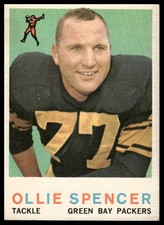 1959 Topps #129 Ollie Spencer RC Green Bay Packers