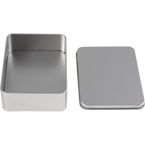 6-Pack Silver Metal Cookie Tins with Lids for Gift Giving (4.9x3.7x1.6 In) - Picture 5 of 7