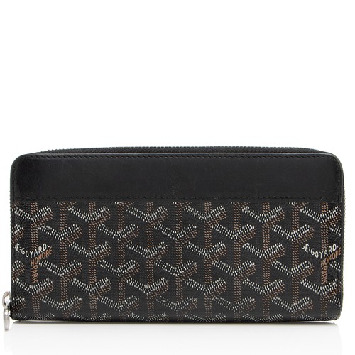Goyard Goyardine Canvas Matignon GM Zip Geldbörse