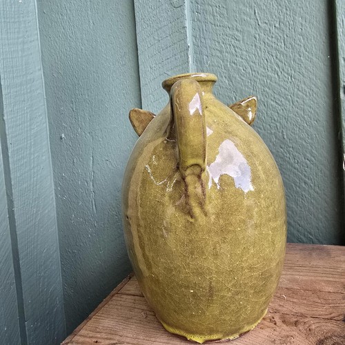 Jarra cara gato rústica amarilla de Billy Joe Craven | 9" x 6" - Imagen 5 de 9