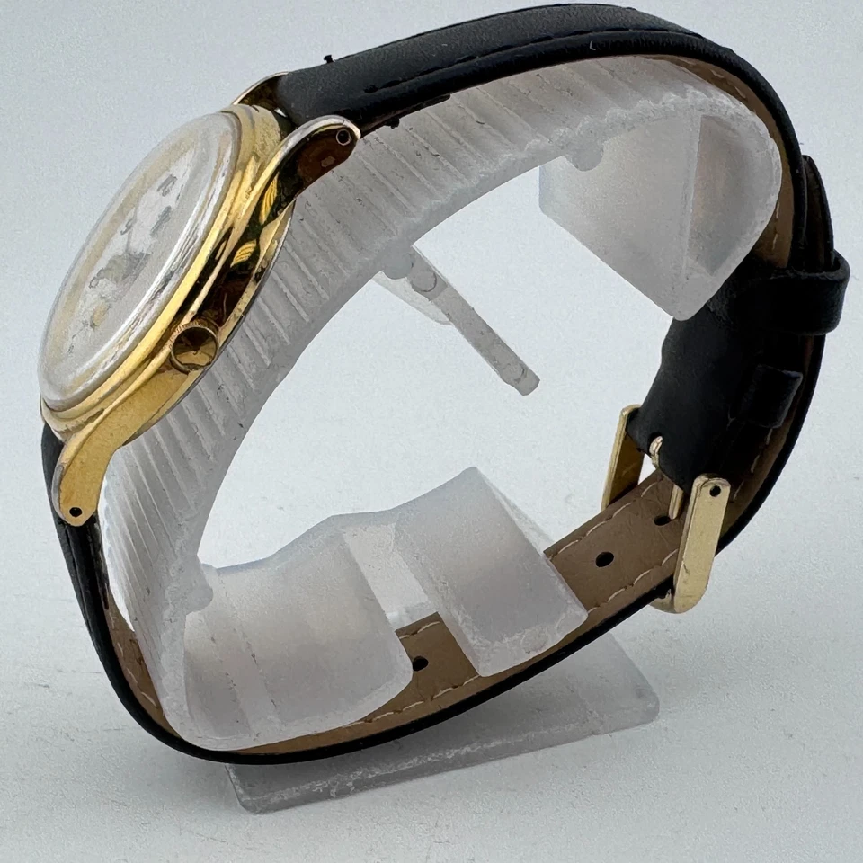 Винтажные кварцевые часы Lorus Disney Y131-6000 унисекс золотистый Микки новый аккумулятор - Изображение 4 из 4