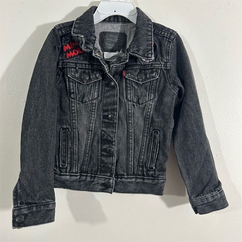 Levi's Disney Minnie Mouse Girls Trucker Jacket Black Size 4T