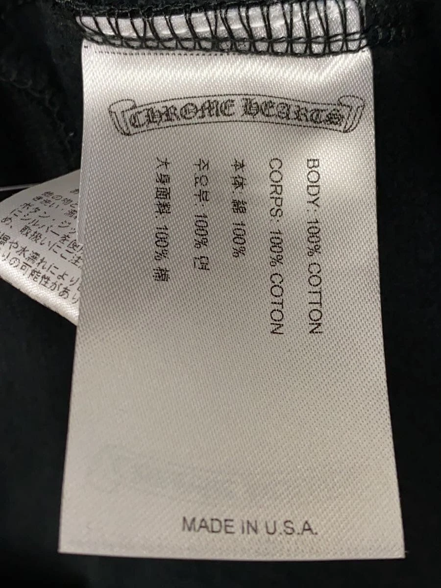 CHROME HEARTS Felpa con cappuccio Cromo Cuori Logo Vartico M Cotone Nero Usata